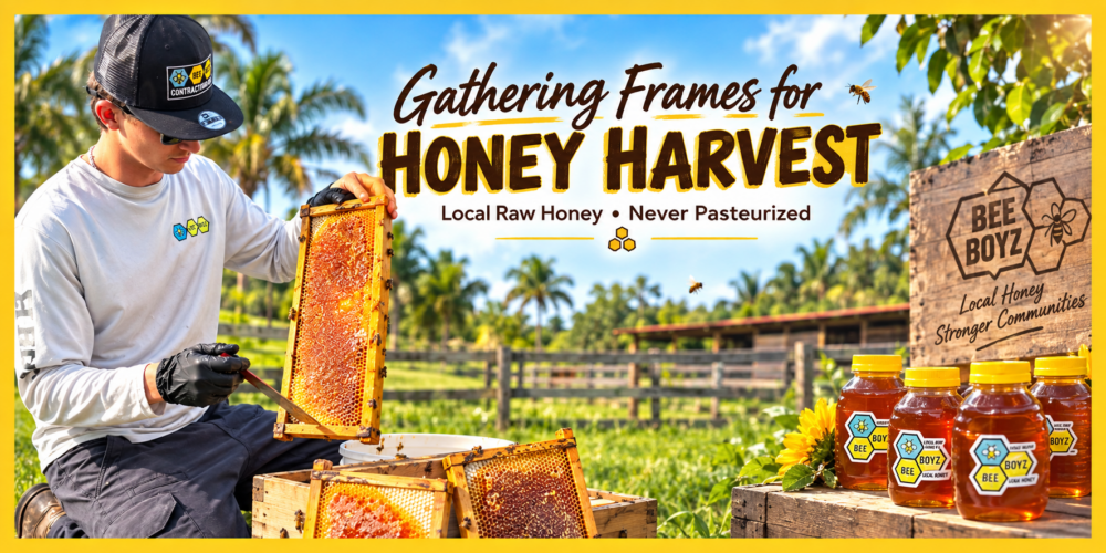 Bee Honey Frames and Harvest